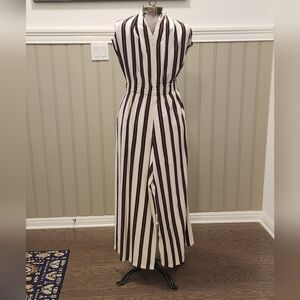 Loft Striped Jumpsuit Size L